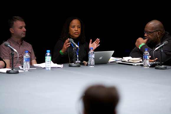 'Fugitivity and Waywardness' discussion with Saidiya Hartman and Fred Moten at Arika's Episode 6: Make A Way Out Of No Way at Tramway, Glasgow on Saturday 27th September 2014