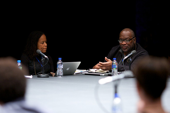 'Fugitivity and Waywardness' discussion with Saidiya Hartman and Fred Moten at Arika's Episode 6: Make A Way Out Of No Way at Tramway, Glasgow on Saturday 27th September 2014