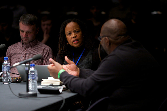 'Fugitivity and Waywardness' discussion with Saidiya Hartman and Fred Moten at Arika's Episode 6: Make A Way Out Of No Way at Tramway, Glasgow on Saturday 27th September 2014