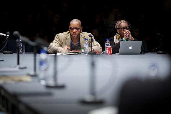 'Fugitivity and Waywardness' discussion with Saidiya Hartman and Fred Moten at Arika's Episode 6: Make A Way Out Of No Way at Tramway, Glasgow on Saturday 27th September 2014
